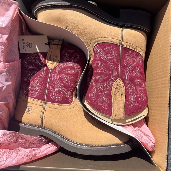 Bottes De Cowgirl Ariat Fatbaby Heritage Dapper – Femme, Taille 10, Cuir Noyer, Neuves
